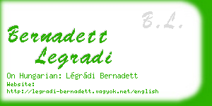 bernadett legradi business card