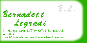 bernadett legradi business card